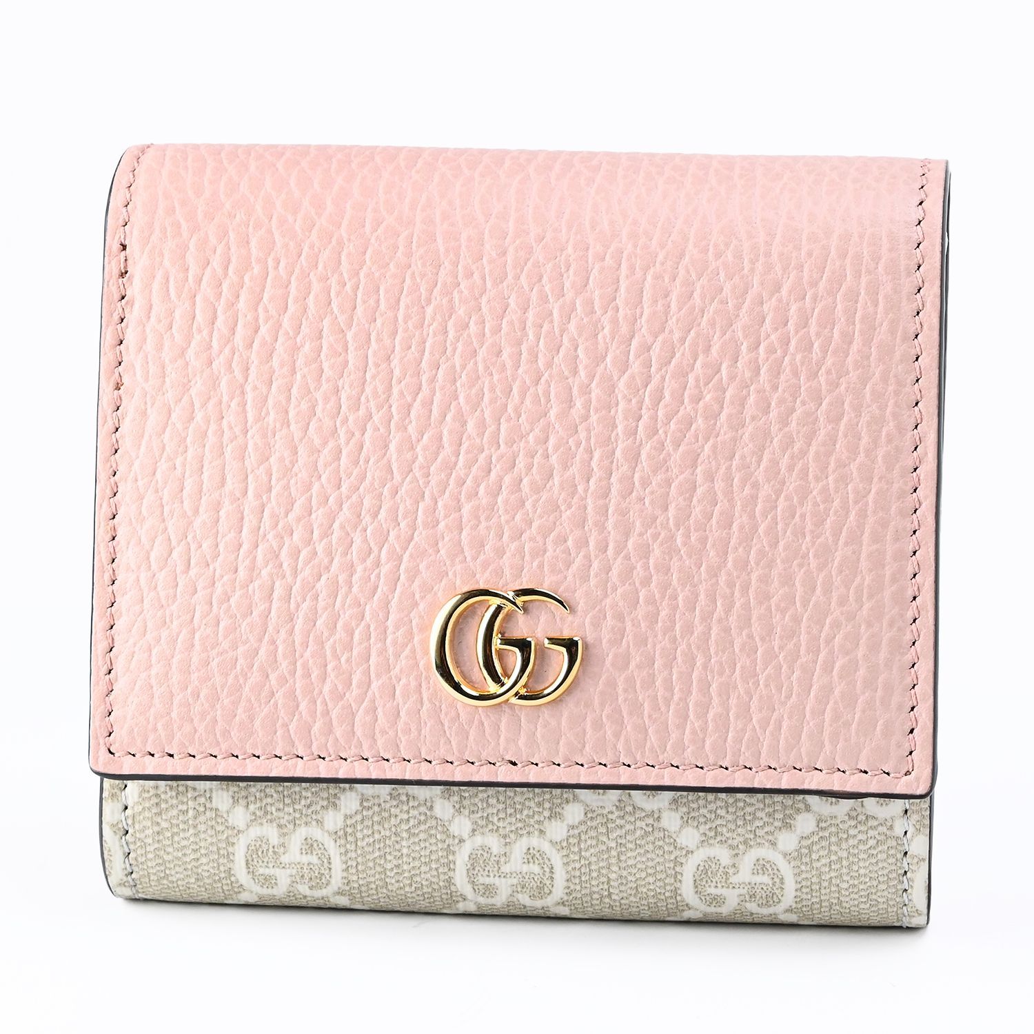 GUCCI 2つ折り財布 新品 グッチ GUCCI 二つ折り財布 ミニ財布 レディース プチ マーモント