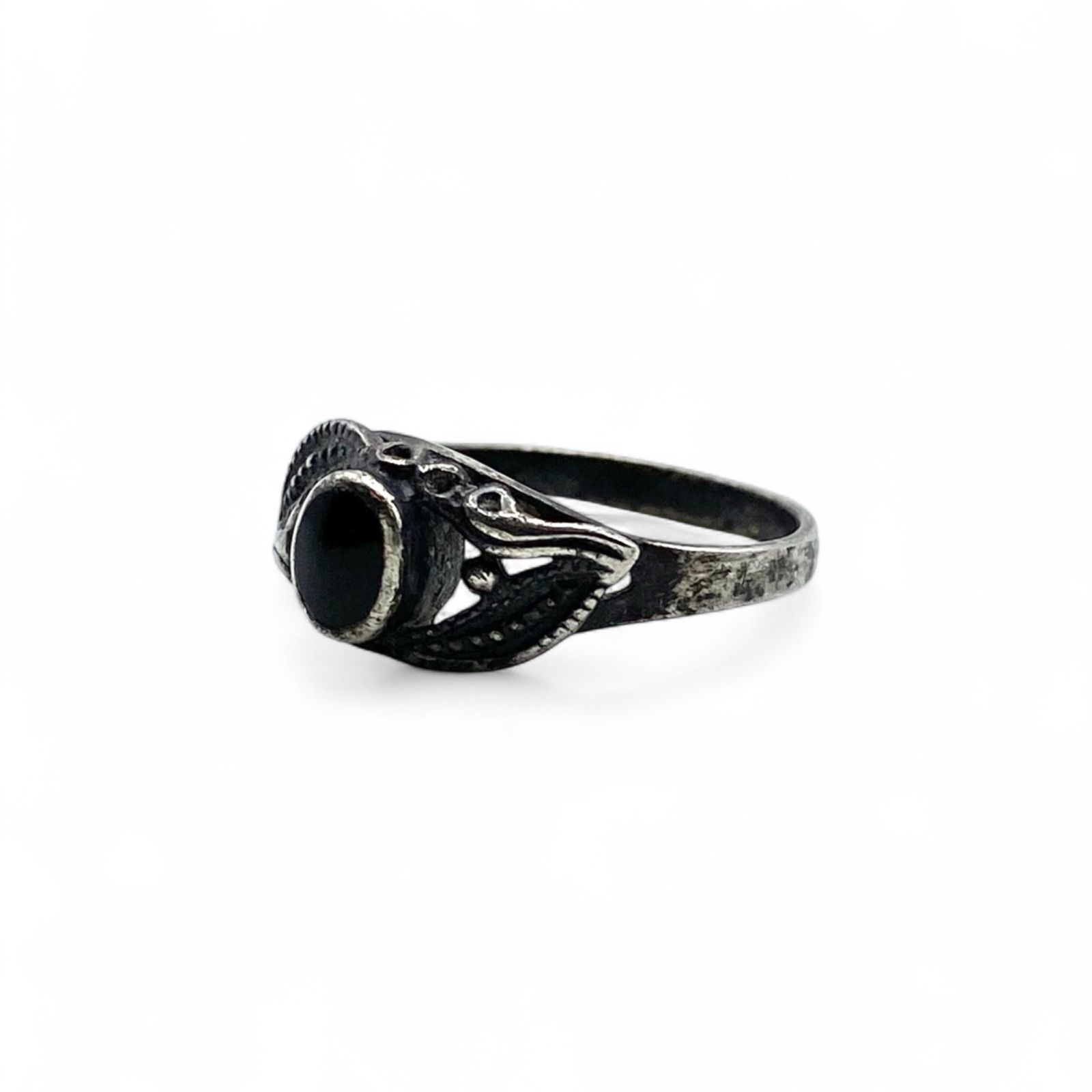 ブラックアイ】オニキス Silver 925 刻印 80s Vintage Ring