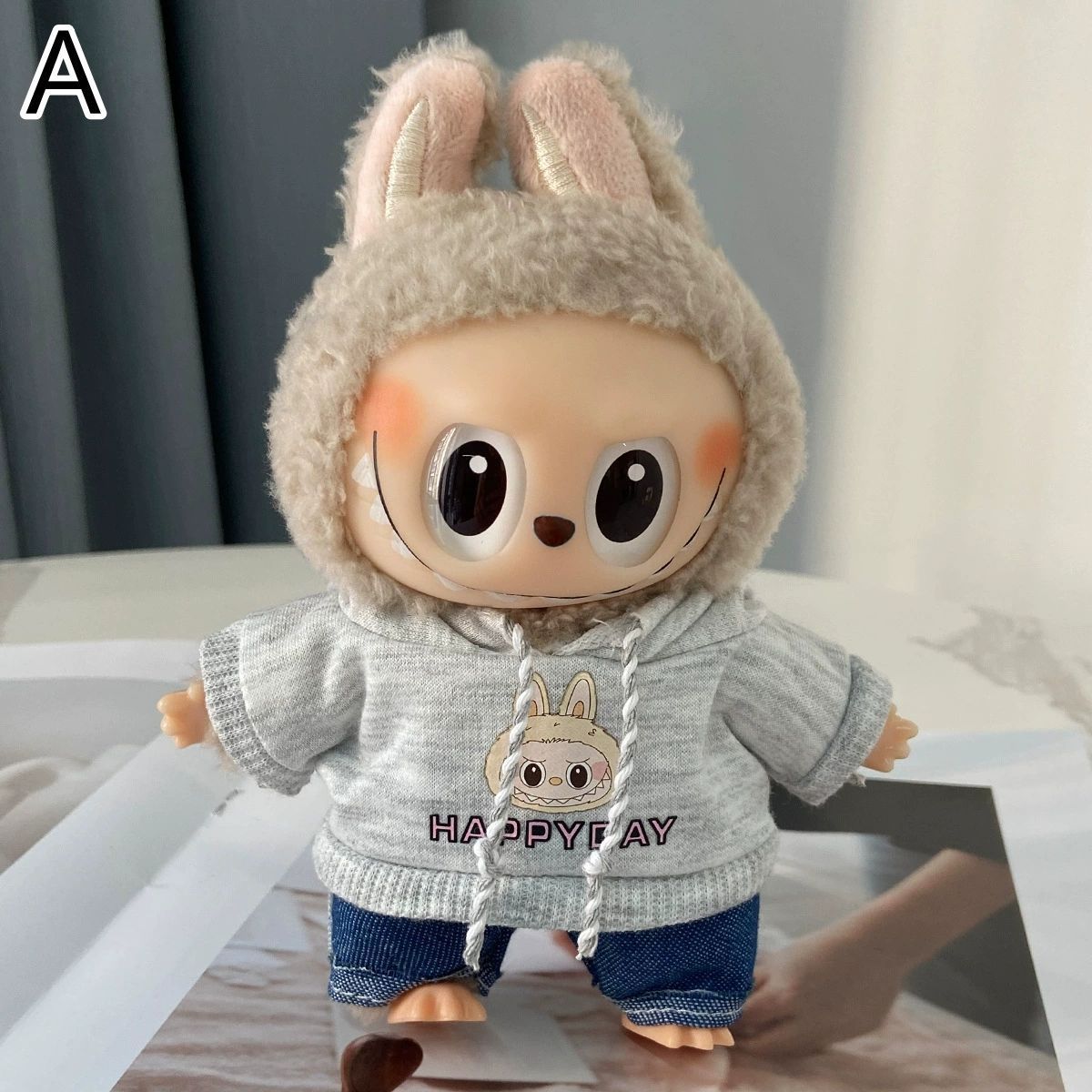 5点セット LABUBU 15/17cm ぬい服　着ぐるみ　可愛いセット ラブブ ぬいぐるみ服 labubu ラブブ 15-17cm 第1/2/3世代通用 8点セット