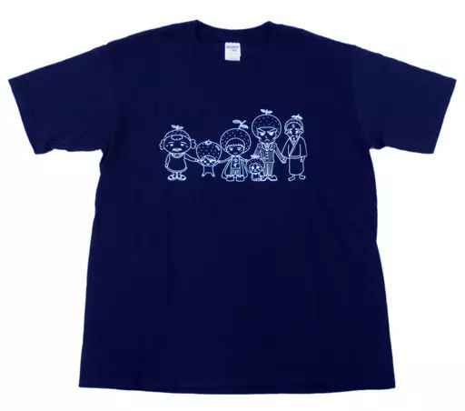  【中古】Tシャツ(男性アイドル) ゆず ゆず一家Tシャツ(復刻) ネイビー Mサイズ 「ゆず 弾き語りドームツアー2019 ゆずのみ～拍手喝祭～」 YUZU Official Store限定 Tシャツ・アパレル
