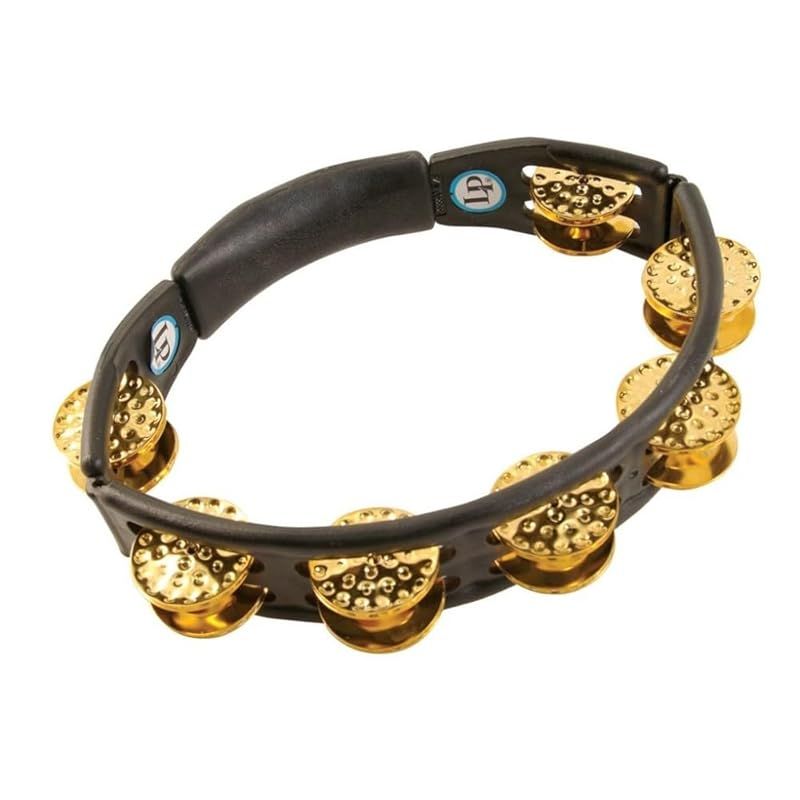 LP エルピー タンバリン Cyclops Hand Held Tambourine w| Dimpled Brass Jingles Black LP174