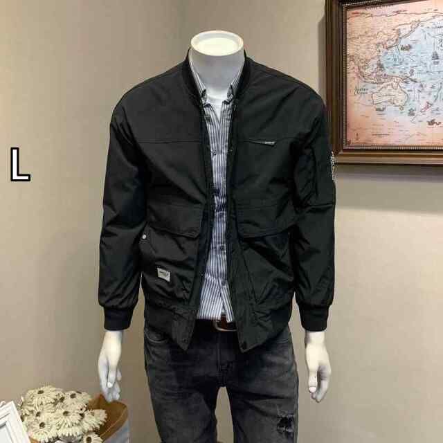L メンズ 服 シンプル ファッション オシャレ 大人 かっこいい 大きいサイズ ストリート 紳士服 ベースボール ジャケット ファッション カジュアル トップス マルチ ポケット