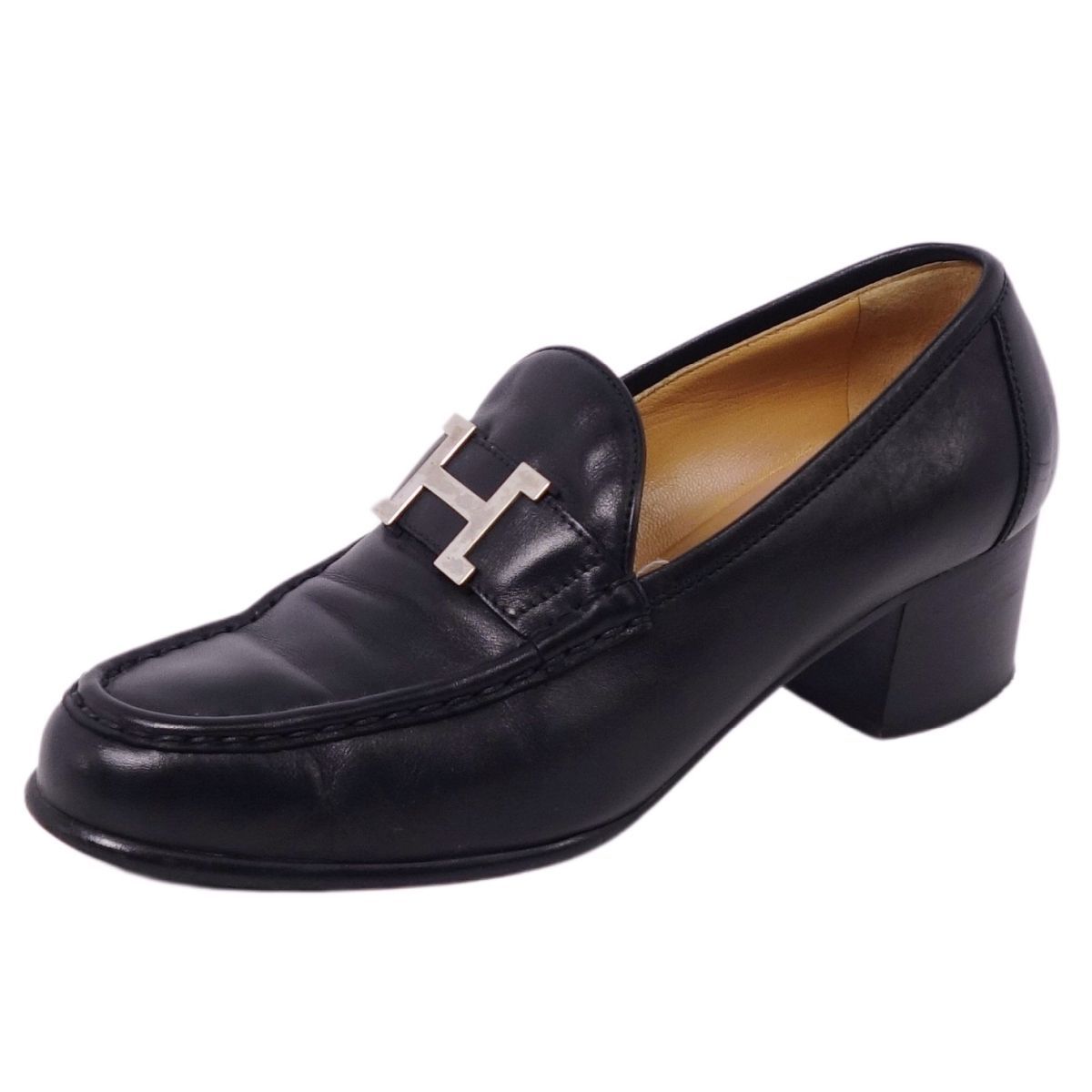 エルメス HERMES ローファー モカシン ヒール コンスタンス Hロゴ金具