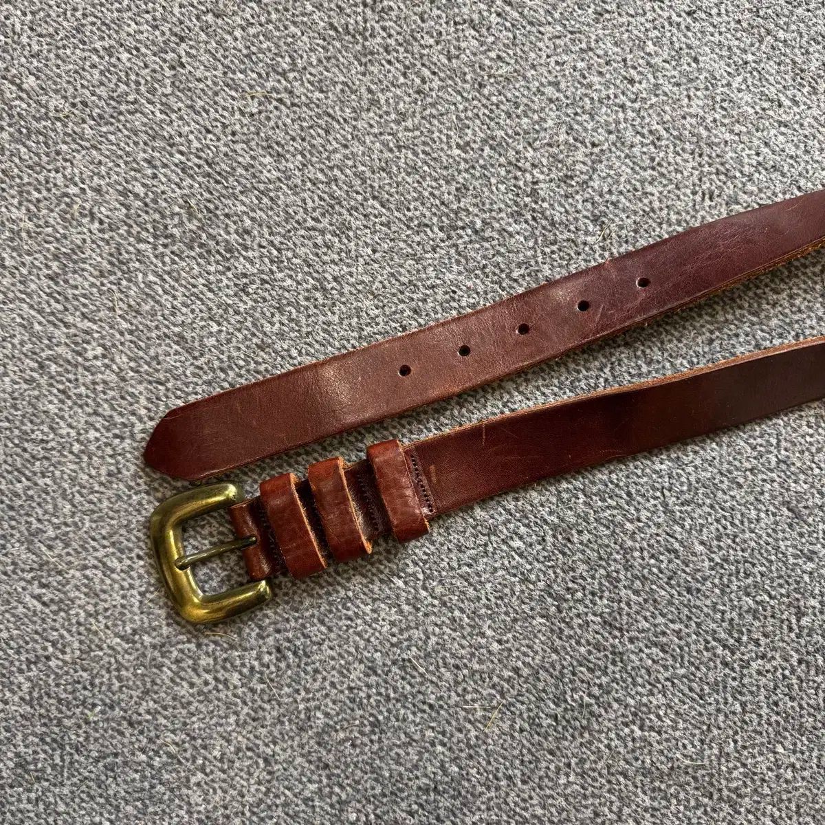 70s レザーベルト ○【70s/80s/USA製/Chambers社製】ディズニーランド