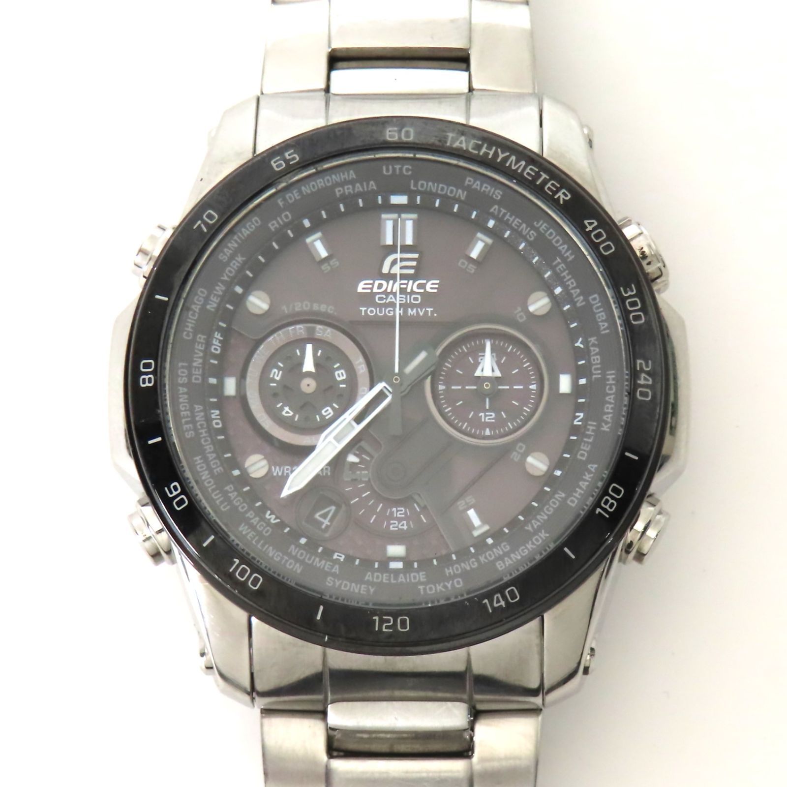 稼働品 美品 CASIO EDIFICE カシオ エディフィス ソーラー電波 腕時計 ...