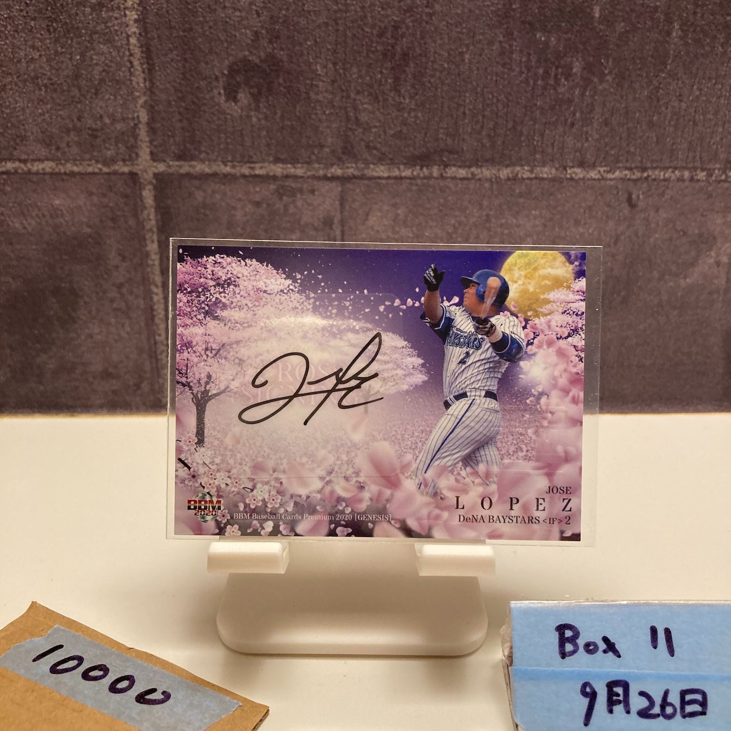 2020 BBM ホセロペス Jose Lopez 19|29 直筆サインカード 横浜DeNAベイスターズ GENESIS Cherry Blossom カード