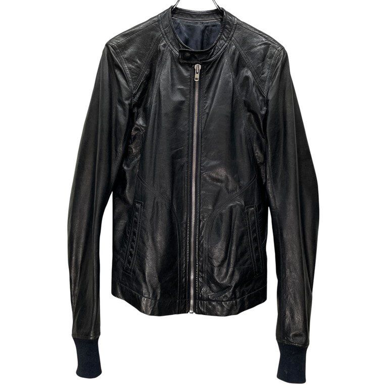 Rick Owens 14SS ラムレザーノーカラーシングルライダース