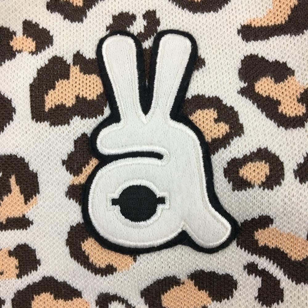 レオパード柄 ウール混