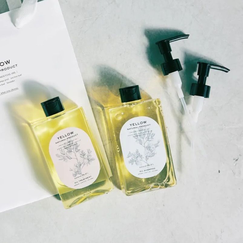 YELLOW NATURAL PRODUCT オイルシャンプー300mL オイルトリートメント300mL