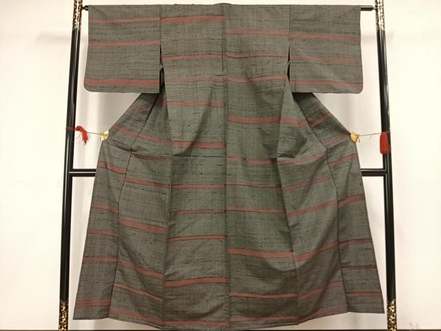 平和屋着物▽訪問着　単衣　横縞　正絹　逸品　AAAW1379fy 平和屋着物▽訪問着 単衣 横縞 正絹 逸品 AAAW1379fy - メルカリ