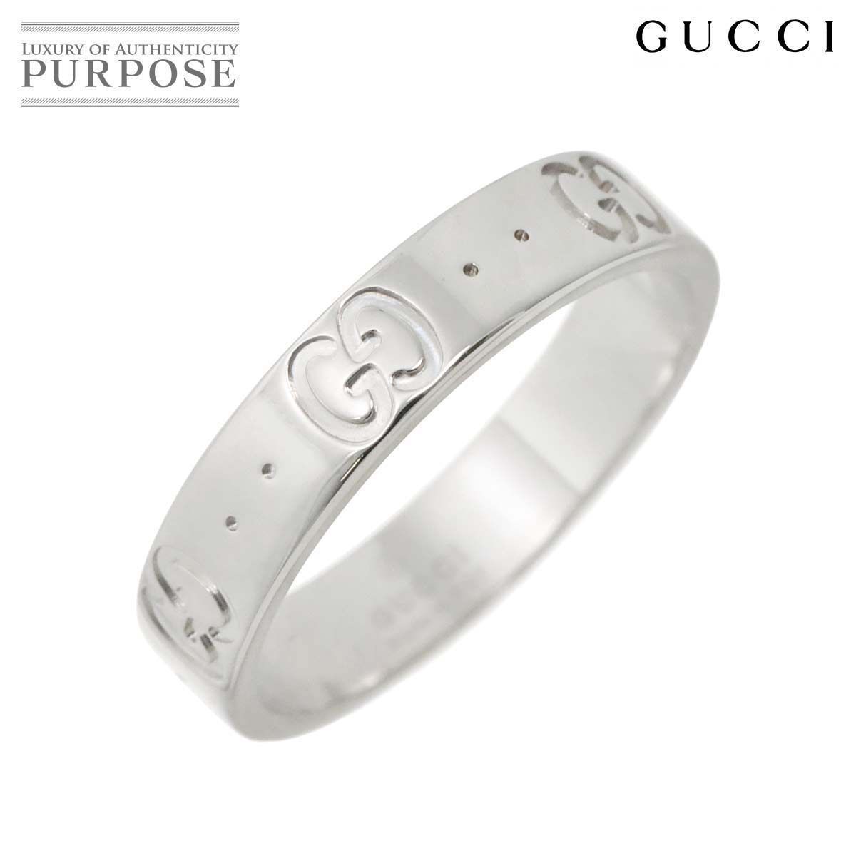 グッチ GUCCI アイコン #10 リング K18 WG ホワイトゴールド 750 指輪