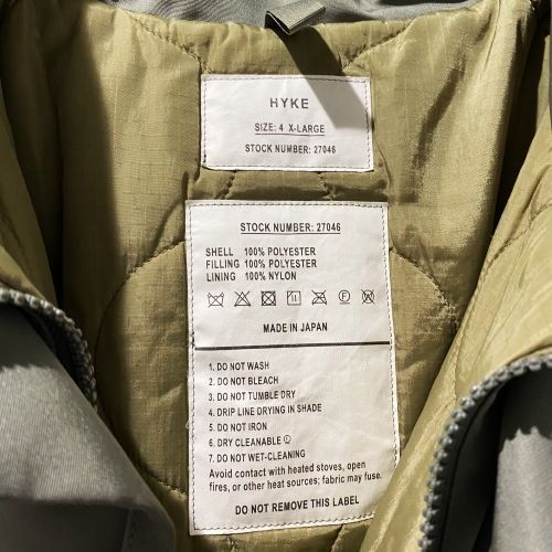 HYKE ハイク 23AW BIOTOP別注 GEN2 ECWCS COAT ミリタリーコート オリーブ カーキ size4【中目黒B09】