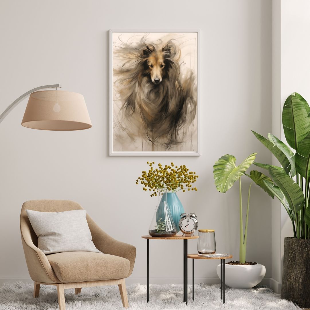 KENSHIN (犬神) - セール ラフコリー犬 No.7】ジークレー版画＊名入れ