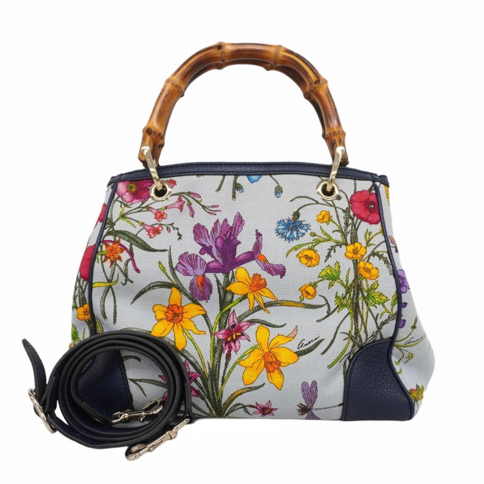 GUCCI グッチ フローラ ハンドバッグ 日本限定 バンブーバッグ 楽天市場】GUCCI グッチ フローラバンブーハンドバッグ 140203
