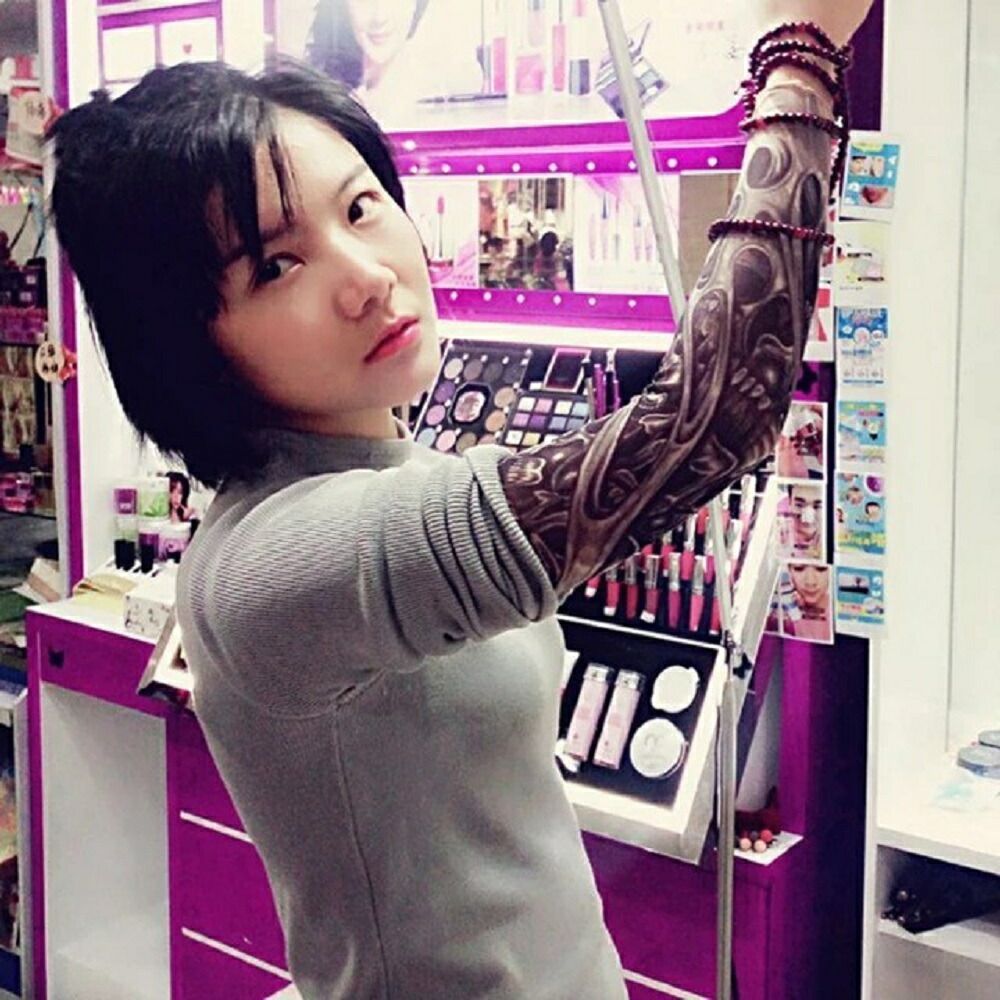 刺青アームカバー】左右兼用1枚 単品 tattoo タトゥー アームスリーブ