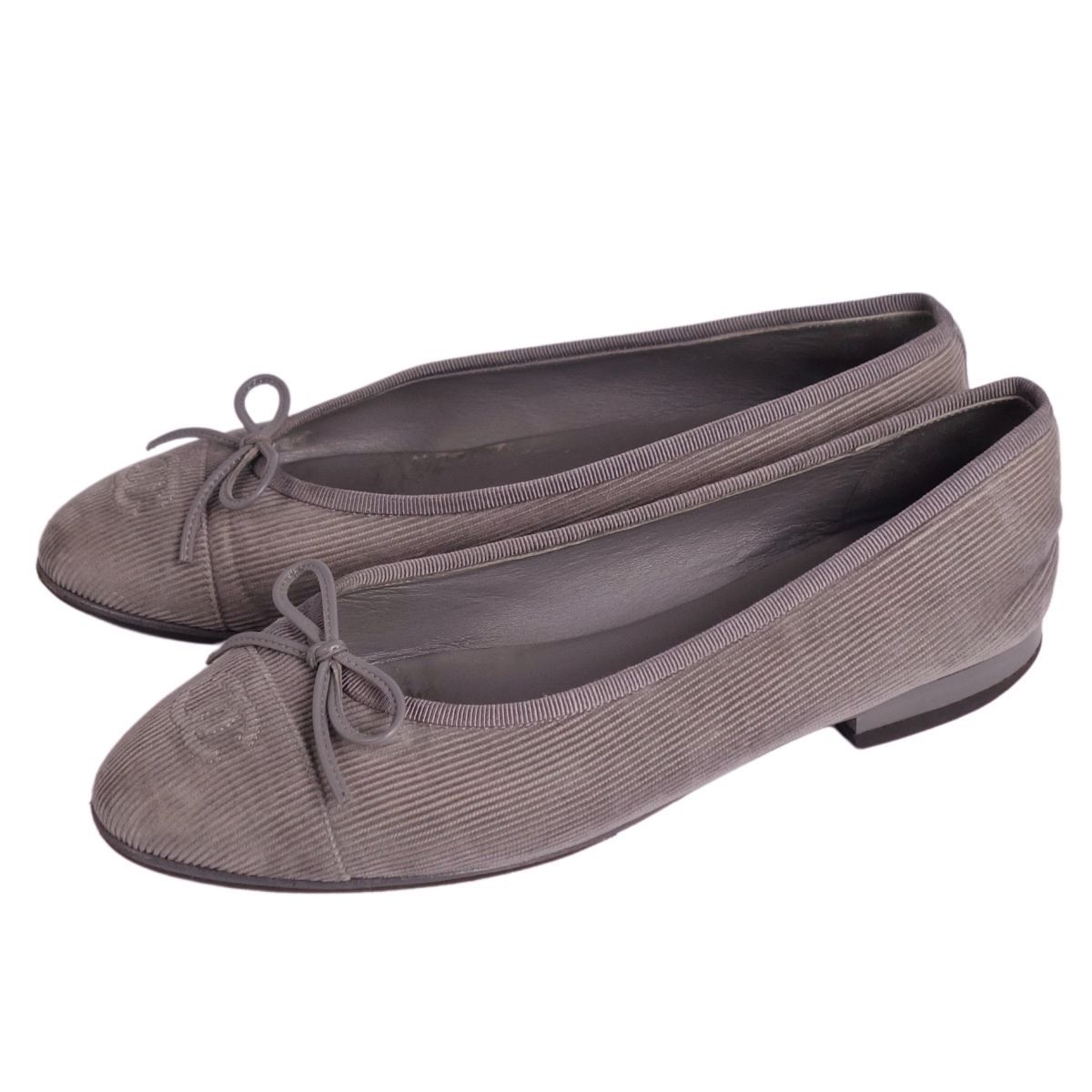 シャネル CHANEL パンプス バレリーナ G02819 リボン ココマーク