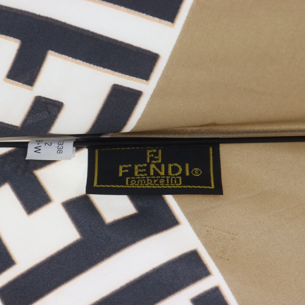 FENDI (フェンディ) FFロゴ アンブレラ 折りたたみ傘 ブラウン