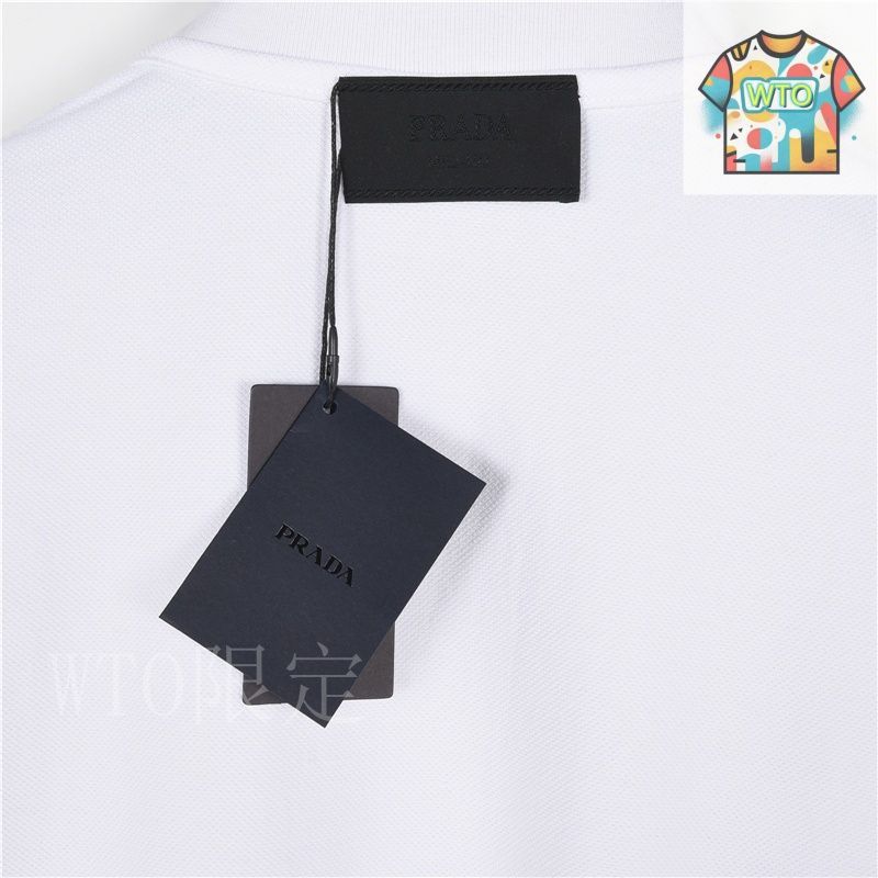 今日WTO】Prada プラダ 25SS カラーブロック 胸刺繍ロゴポロ