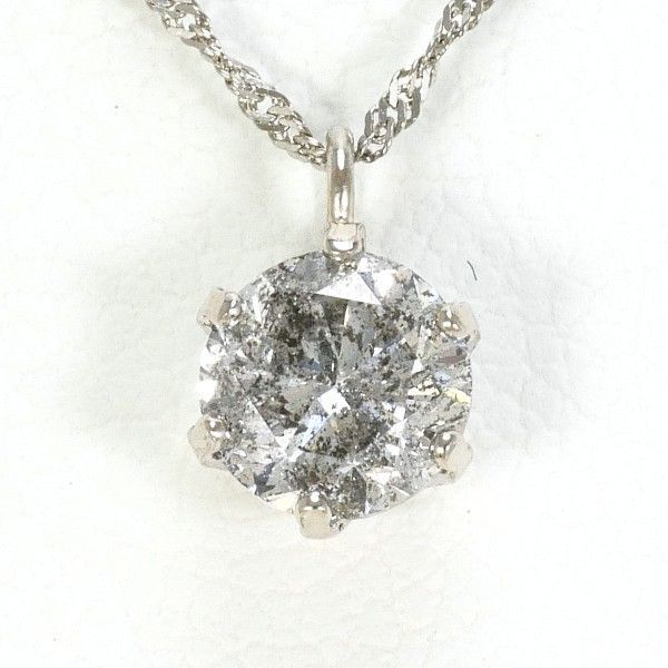 PT1000 PT850 ネックレス NECKLACE ダイヤ 0.50 総重量約1.1g 約42cm