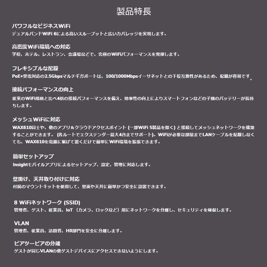 ネットギア WAX610-100JPS