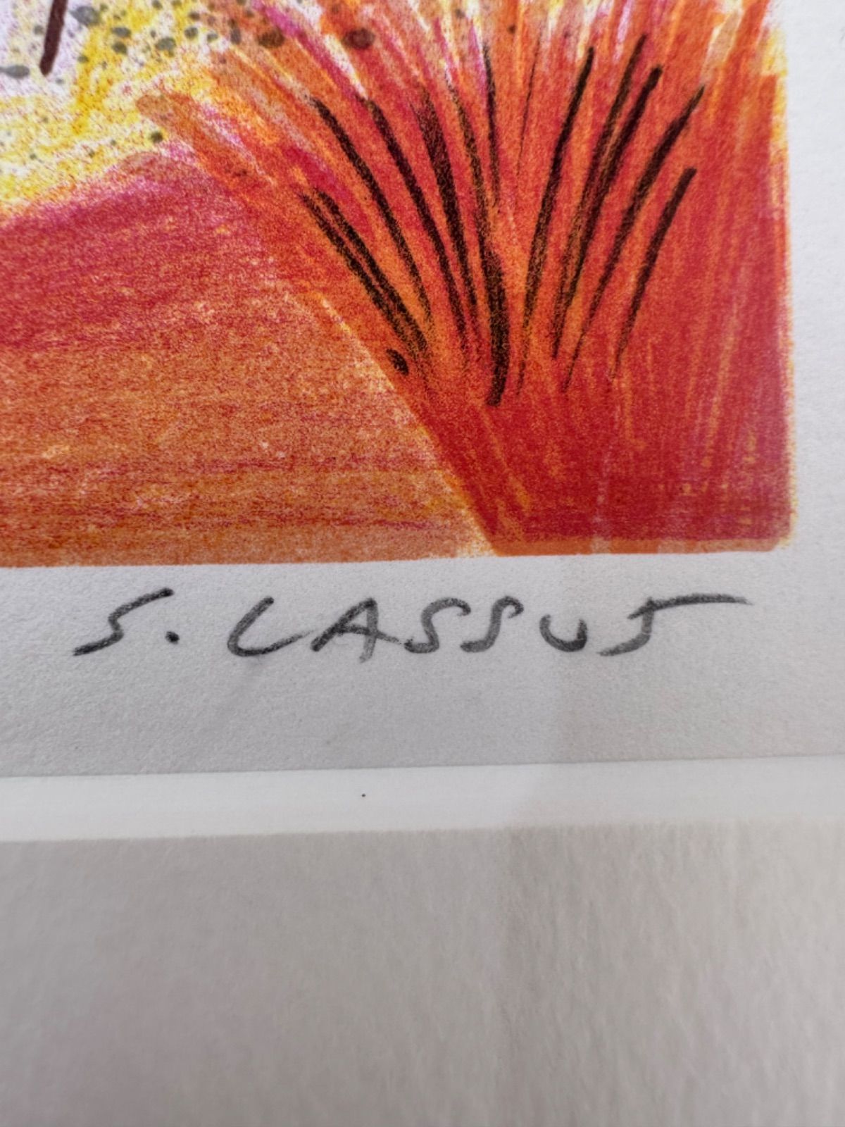 セルジュ・ラシス「秋の乗馬」リトグラフ 箔押し 作家直筆サイン 版画