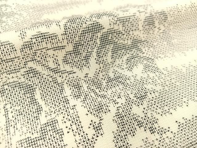 平和屋着物○本場大島紬 アンサンブル 白大島 9マルキ 風景文 ロング丈