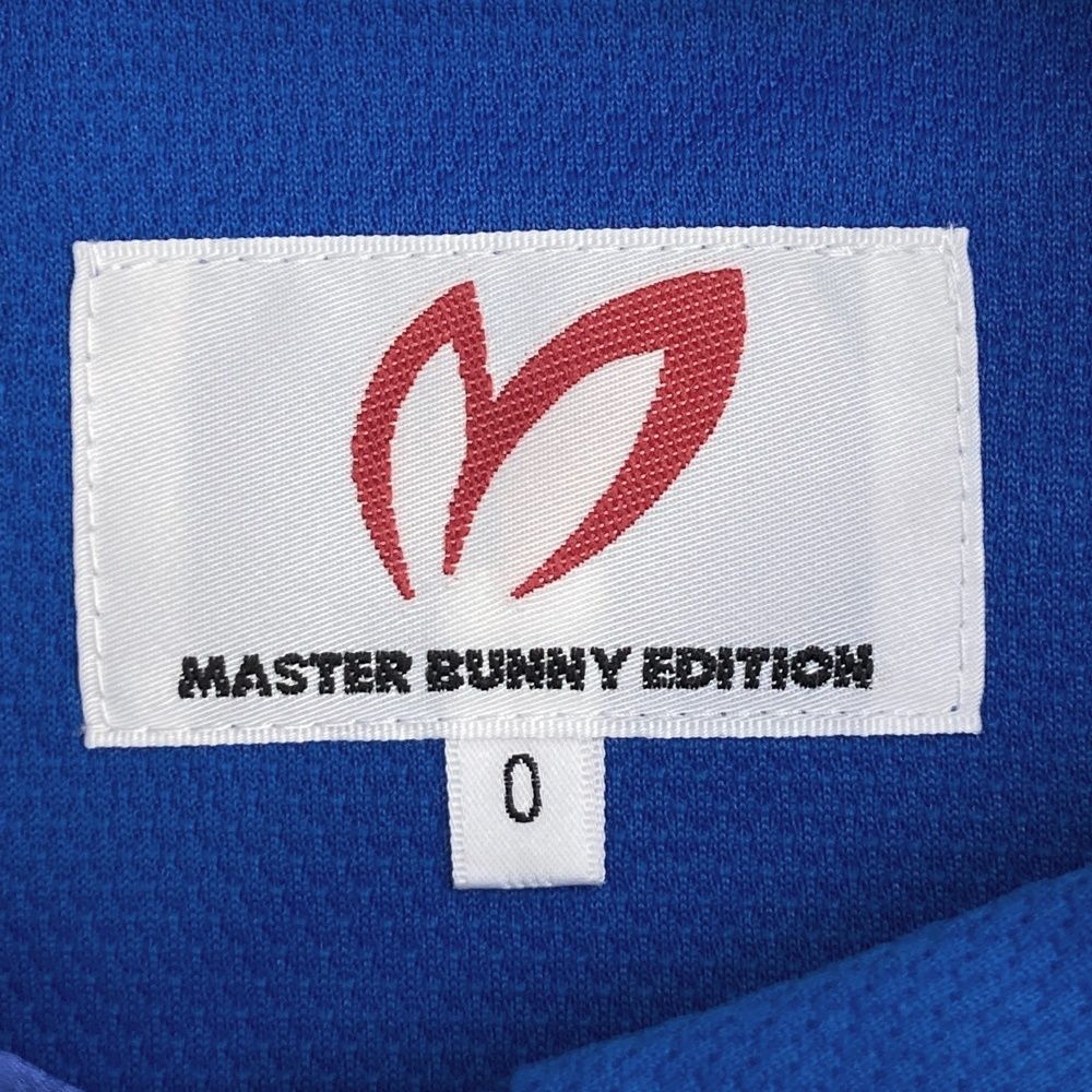 サイズ：0 MASTER BUNNY EDITION マスターバニーエディション  フレンチスリーブ ポロシャツ  ブルー系 [240101477336] ゴルフウェア レディース ストスト サイズ：0 MASTER BUNNY EDITION マスターバニーエディション