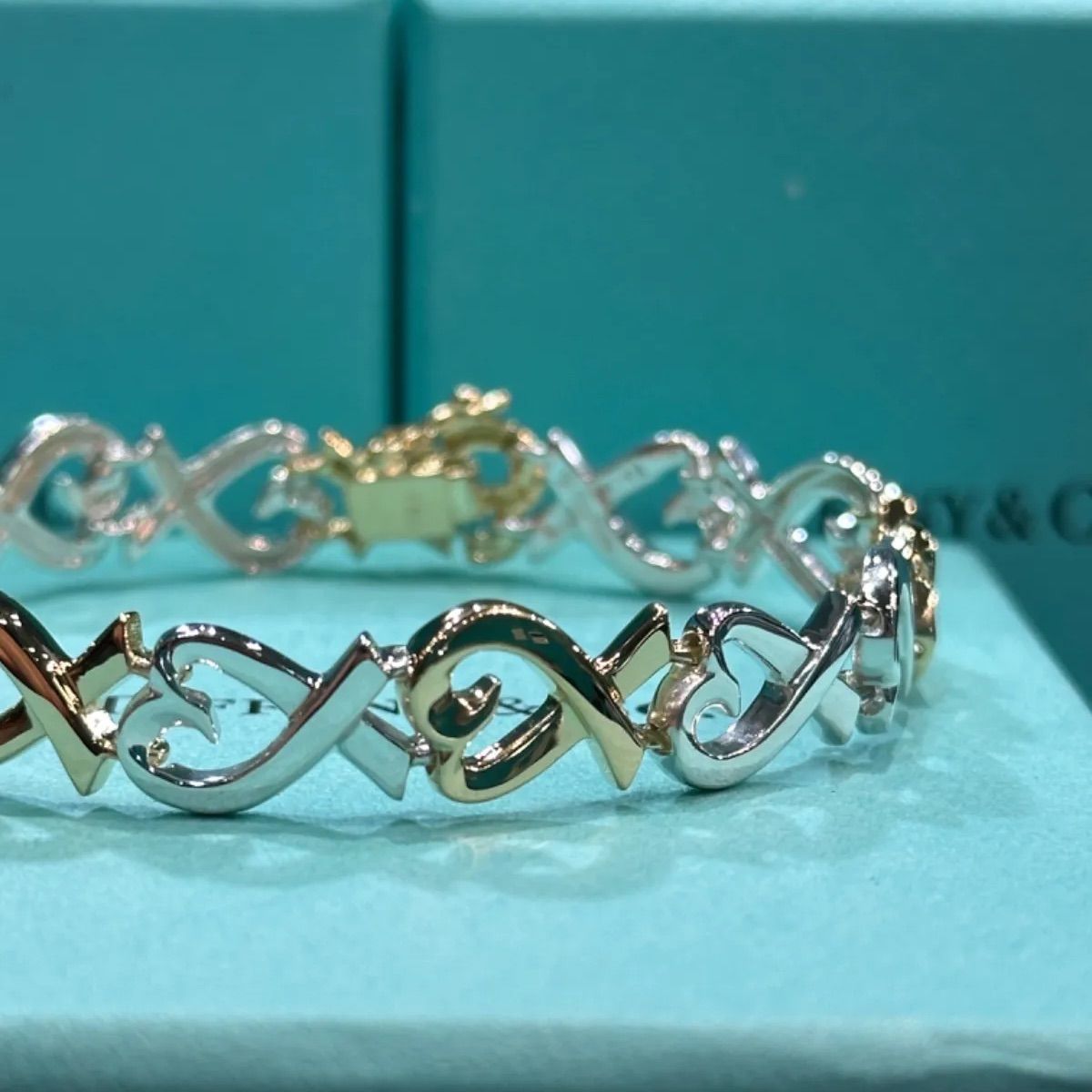 Tiffany&Co. 750/925 パロマピカソ ラビングハート ブレスレット