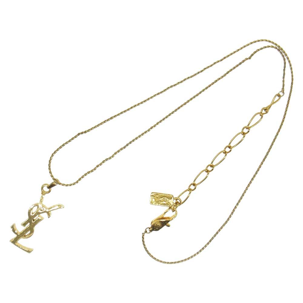 YSL イヴサンローラン ヴィンテージ ネックレス ゴールドカラー YVES 