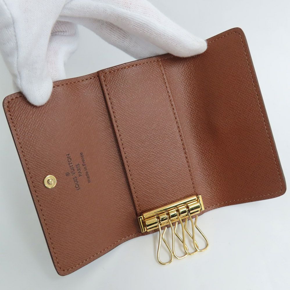 Louis Vuitton レザー 6連キーケース ブラウン ルイヴィトン キーケース メンズ レディース 本革 正規品