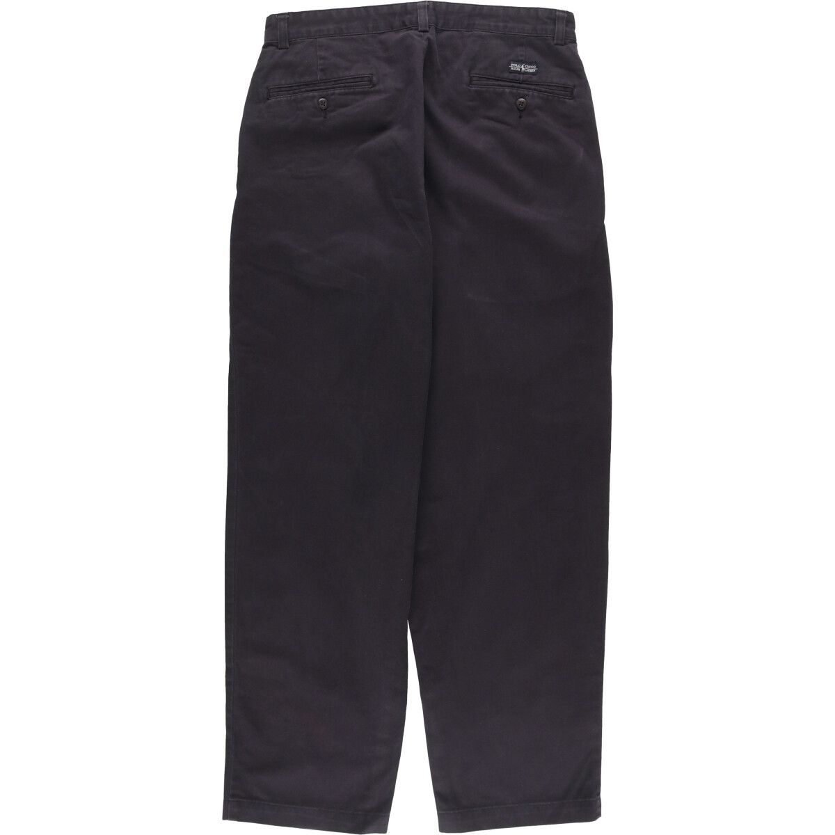 USA製 古着 80's ラルフローレン ツータック チノパン 黒 鬼フェード ブラック】Ralph Lauren ラルフローレン ツータック チノパン 黒