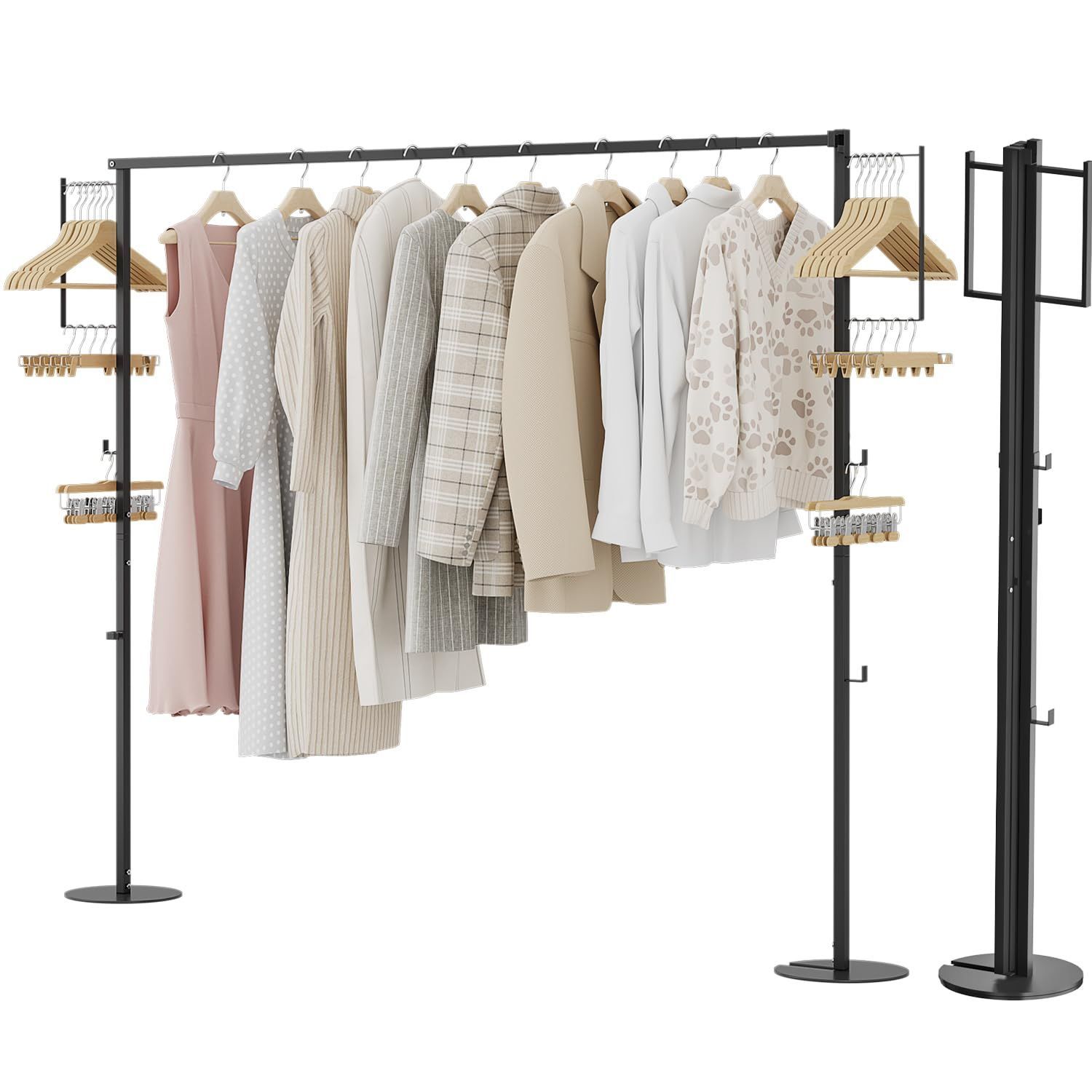 折り畳み 室内物干し 伸縮 幅157 220cm 室内干し 部屋干し 一時干し 洗濯物干し 収納 ラック 布団干し 部屋干し ラック 効率収納 省スペース 物干しラック 物干しスタンド 花粉 梅雨 黄砂 対策 組み立て簡単 幅157 220cm×奥行27