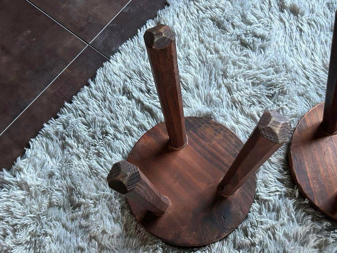 スペイン製 スツール 花台 タイル ヴィンテージ チェア インテリア IZ