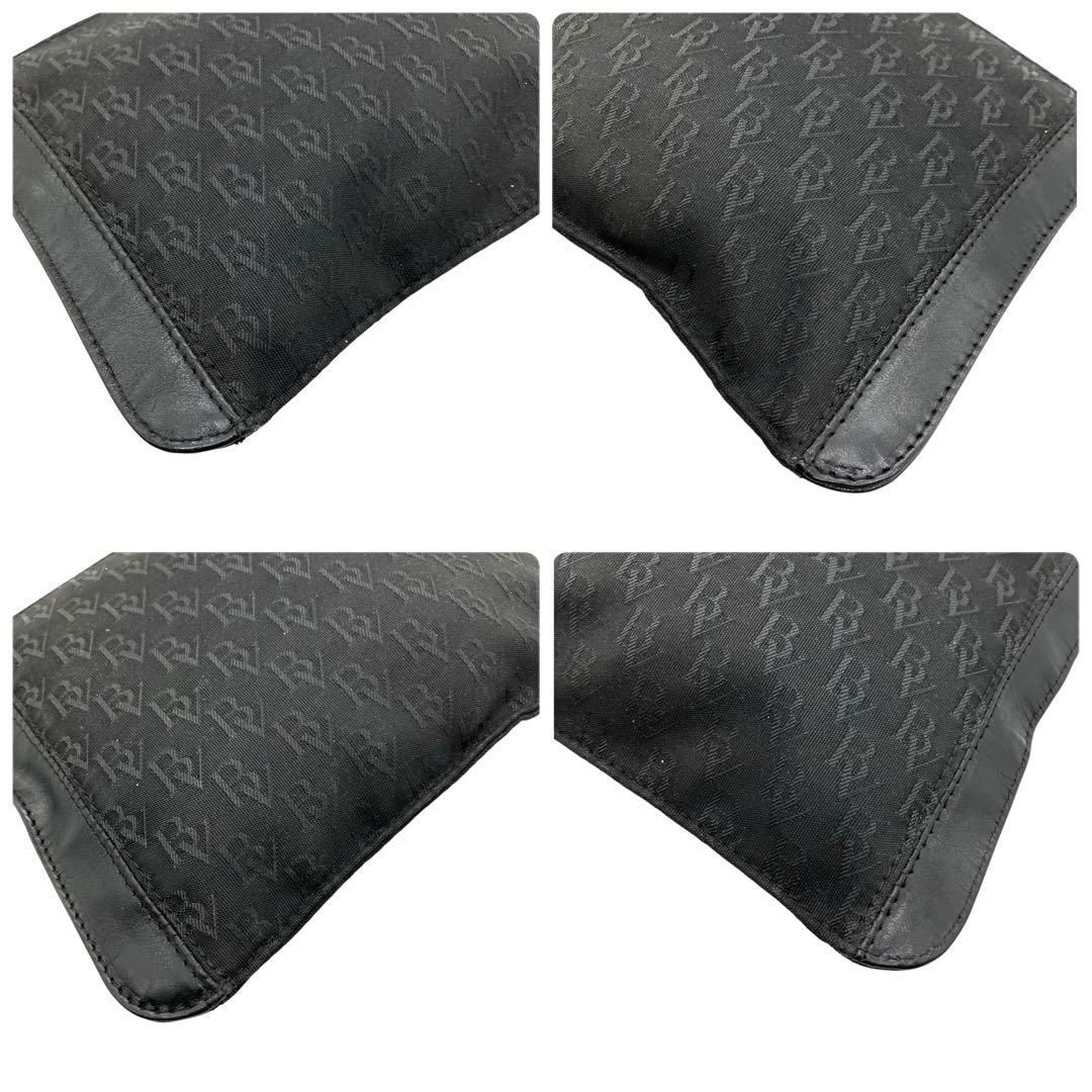 良品 1934 ボッテガヴェネタ ポーチ 総柄 キャンバス レザー 黒 - メルカリ 