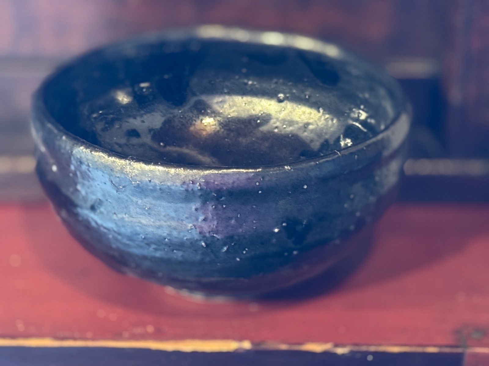 九谷茶碗 保存箱有 M1313 九谷焼 黄瀬戸茶碗 三谷弘武作 【共箱