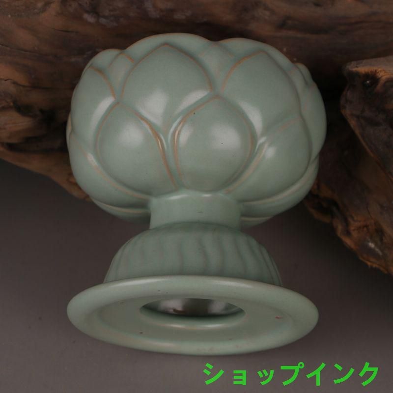 汝窯青釉支釘蓮華香炉 茶道具 香道具 工芸品 美術品 置物 汝窯青釉支釘蓮華香炉 茶道具 香道具 工芸品 美術品 置物 - メルカリ