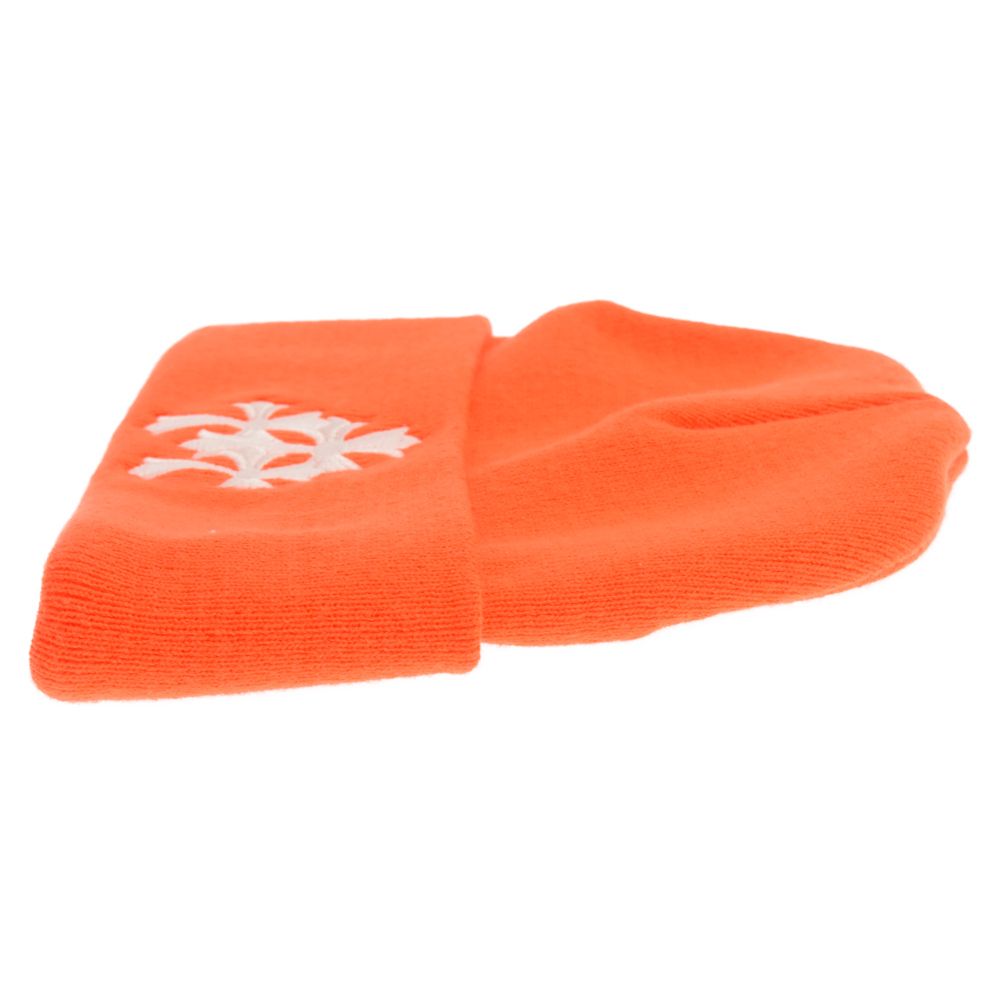 CHROME HEARTS (クロムハーツ) Cemetery Cross Beanie Neon Orange