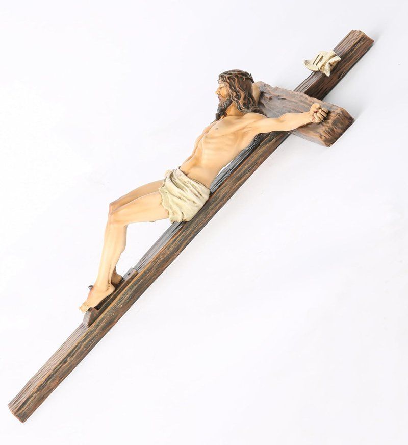 カトリック教会十字架の壁彫刻イエス・キリスト室内装飾品高さ25.4cm
