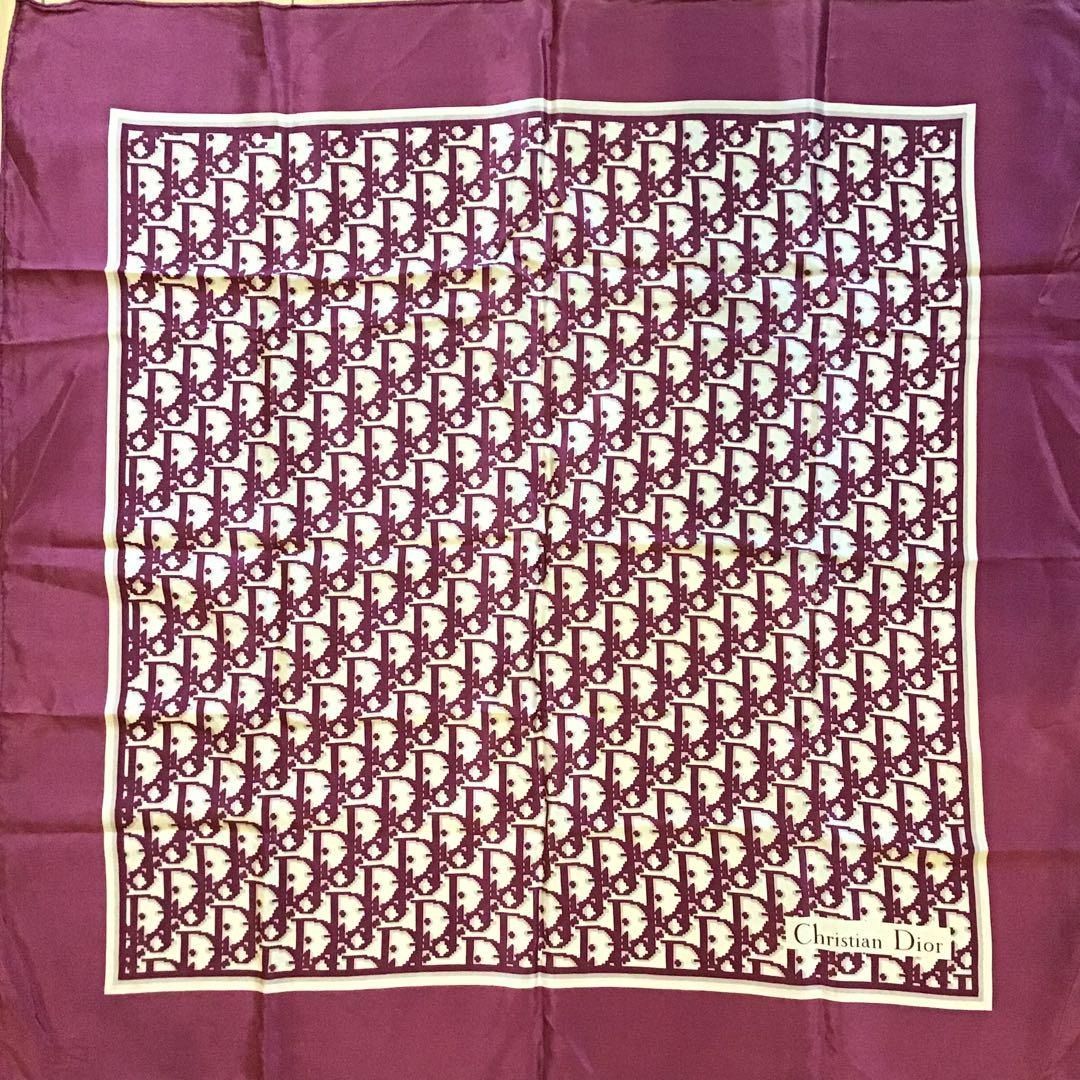 クリスチャンディオール スカーフ トロッター　ボルドー クリスチャンディオール スカーフ トロッターシルクボルドー