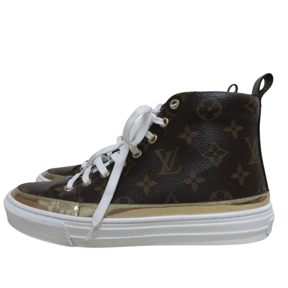 Louis Vuitton ブラウン ハイカットスニーカー　モノグラム　レザー ルイヴィトン［ブレアライン］スニーカー ハイカット モノグラム