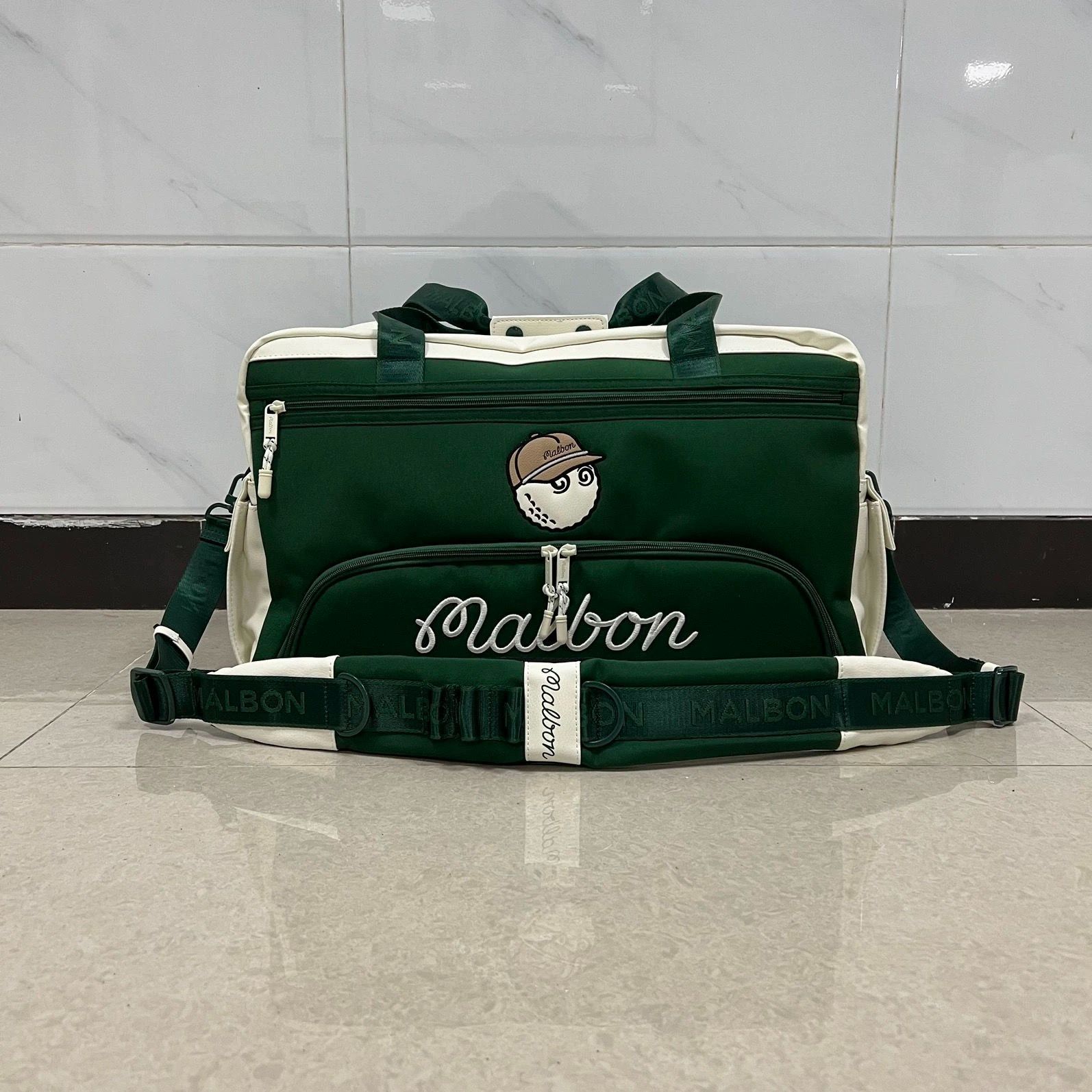 マルボンゴルフ カートバッグ Malbon ショルダーバッグ グリーン ブラック マルボンゴルフ カートバッグ トートバッグ ショルダーバッグ