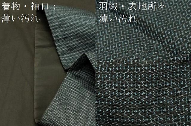 平和屋着物□男性 本場大島紬 アンサンブル 100亀甲 正絹 逸品