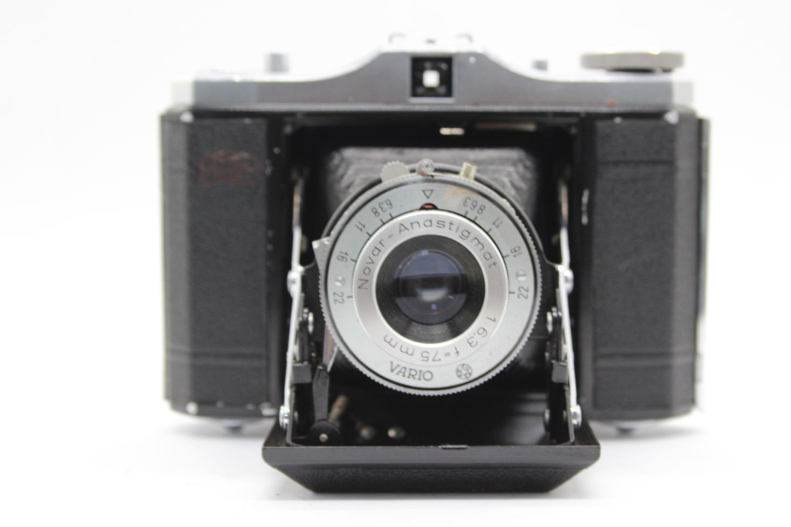 【返品保証】 ツァイスイコン Zeiss Ikon NETTAR Novar-Anastigmat 75mm F6.3 蛇腹カメラ s5305