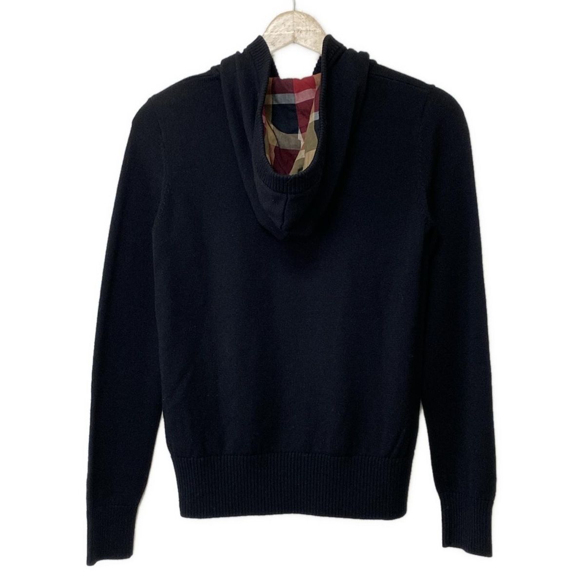 BLUE LABEL CRESTBRIDGE ブルーレーベルクレストブリッジ パーカー サイズ38 M レディース - 黒 長袖|ニット|ジップアップ