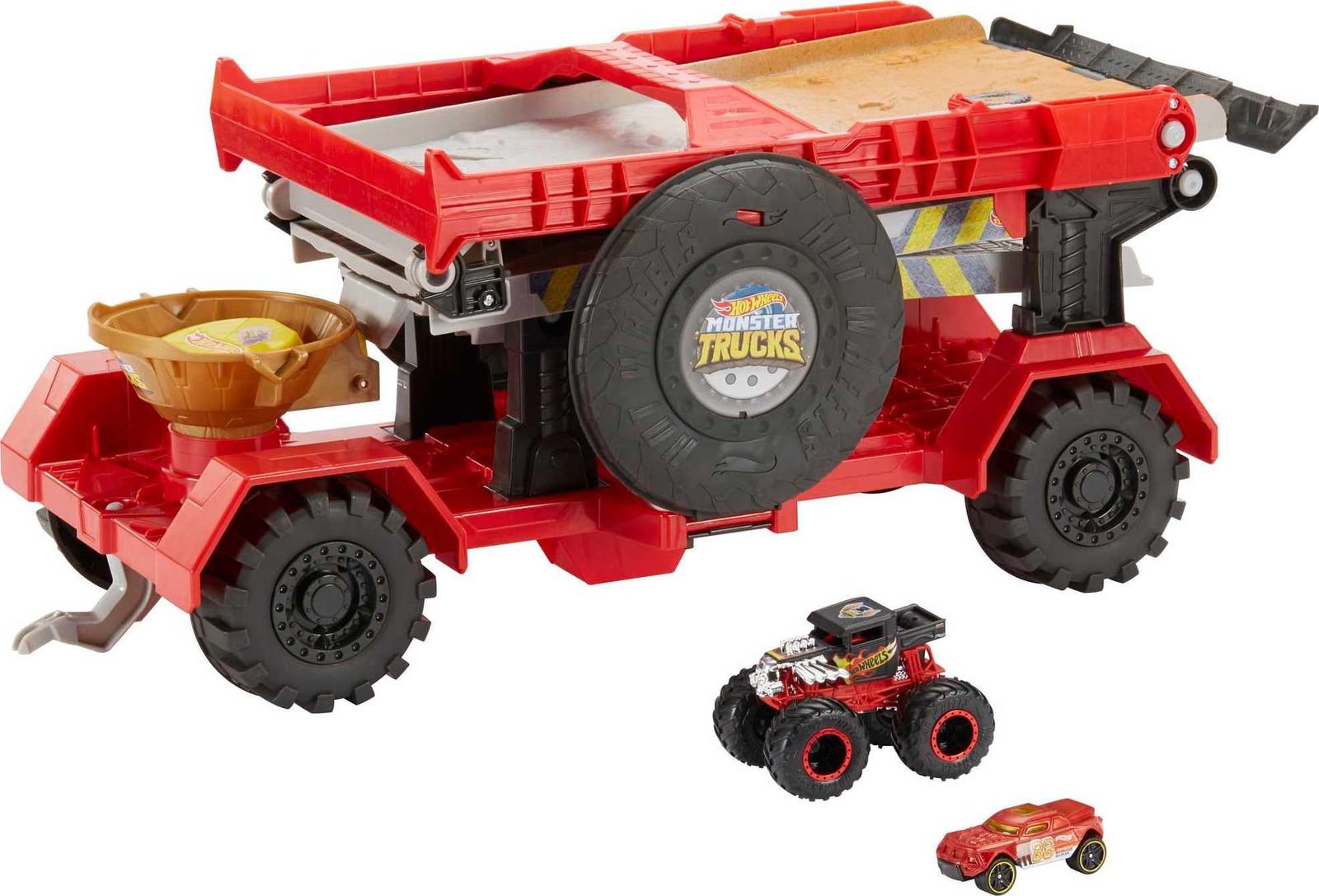 Hot Wheels Monster Trucks Downhill Race u0026 Go Playset 