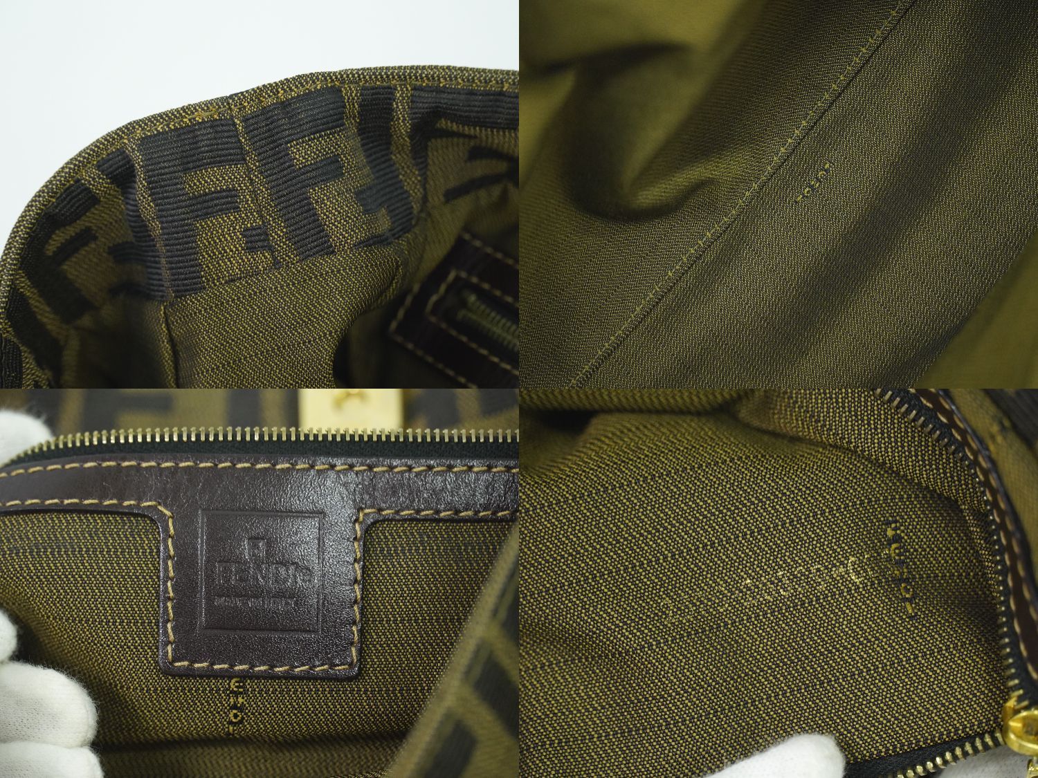 本物 フェンディ FENDI ズッカ トートバッグ ハンドバッグ