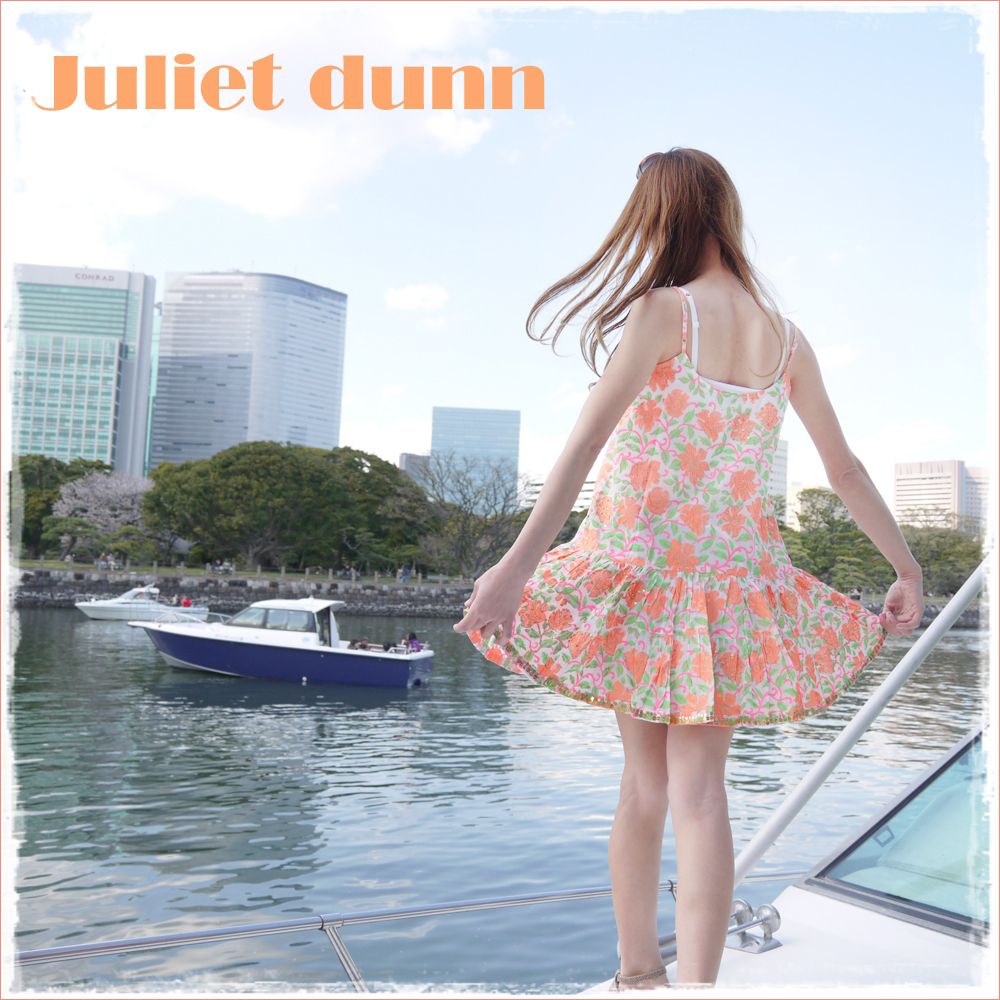 新品juliet dunn水着の上にチュニックワンピース蛍光オレンジ#1 - メルカリ