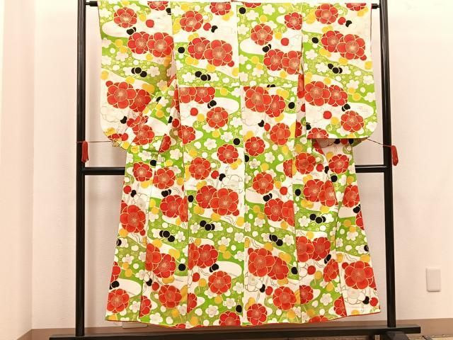 品質保証，お買い得 平和屋着物∵女の子　十三参り　子供　梅花文　金彩　逸品　BAAT7287mz 着物・着物ドレス