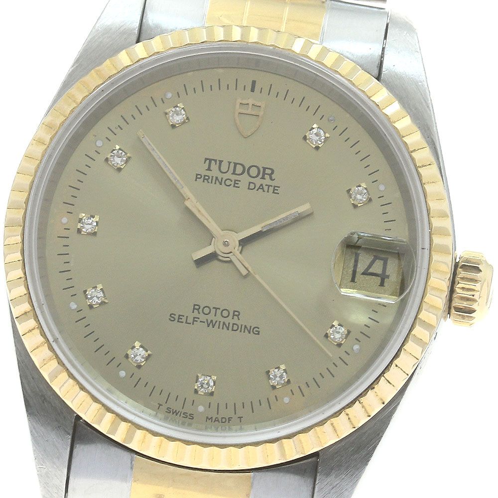 チュードル TUDOR 72033 プリンス デイト 10Pダイヤ cal.2824-2 自動巻き ボーイズ保証書付き_871638