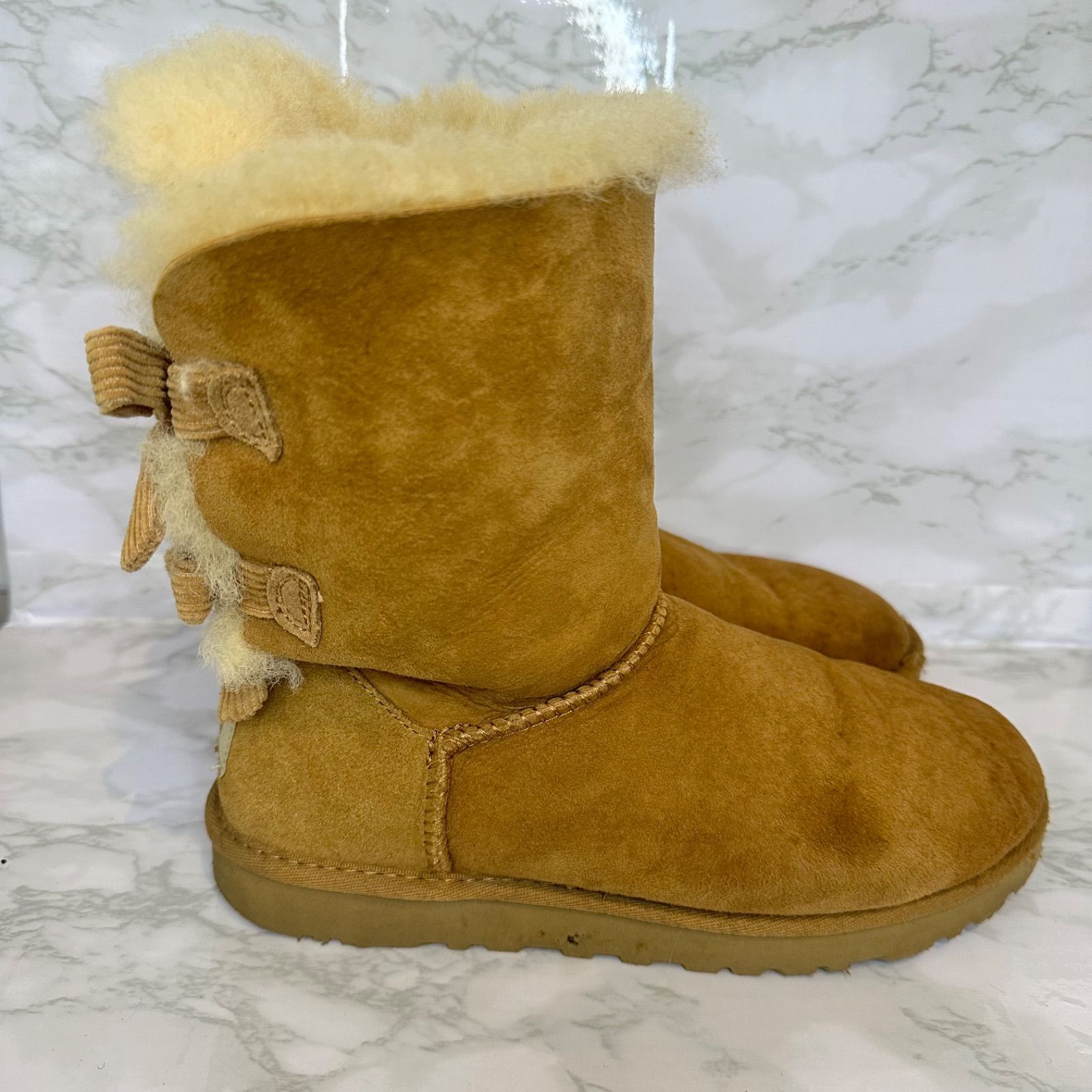 未使用◇UGG◇♥リボン可愛い♥ムートンブーツ24cm靴/シューズ